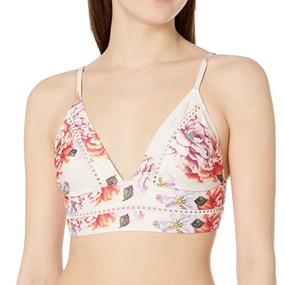 NWT MinkPink Holiday Fling Triangle Bikini Top S - Picture 1 of 10